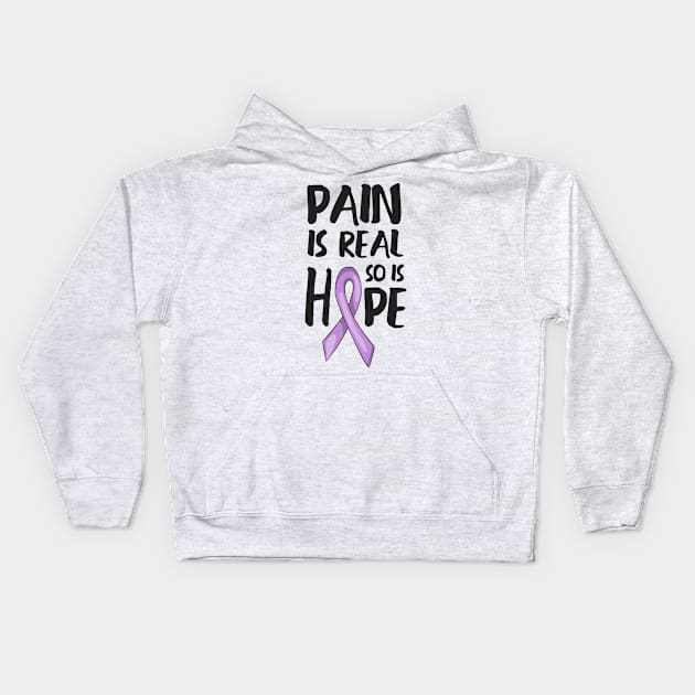 'Pain Is Real So Is Hope' PTSD Mental Health Shirt Kids Hoodie by ourwackyhome